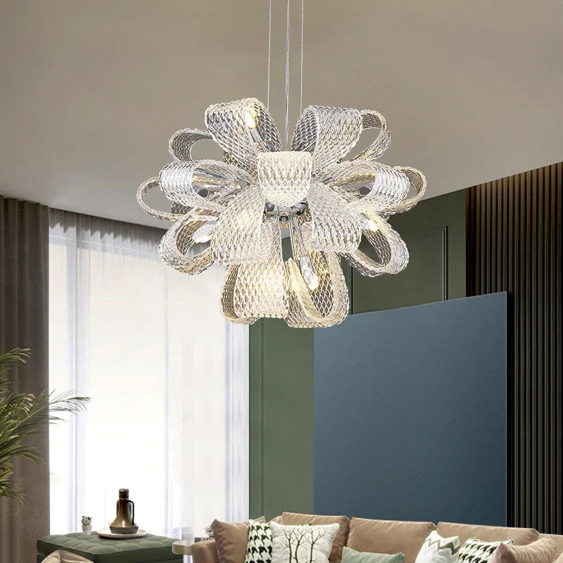 Luxe Glass Pendant Lamps by Axyaa: Modern Minimalist Charm for Living, Dining, Bedroom Chandelier.