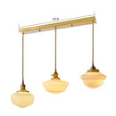 Axyaa Milky White Glass LED Pendant Chandelier - Modern Home Decor Light