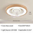 Axyaa Wooden Silent Ceiling Fan Light LED Fixture for Home Office Décor