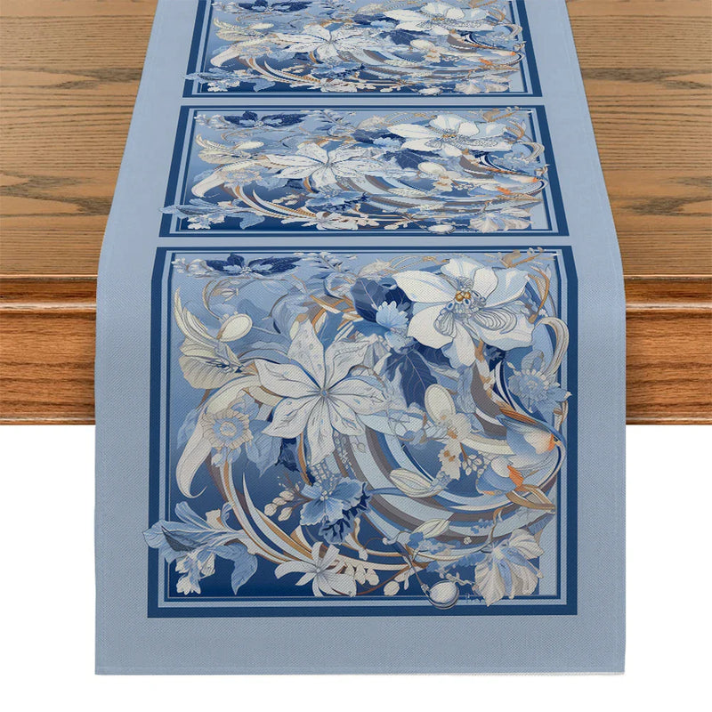 Axyaa Floral Horse Chain Table Runner for Kitchen Dining and Party Decor