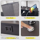 Axyaa 3-Way Dimmable Touch Control Desk Lamp with USB Charging and Phone Stands