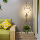 Axyaa Modern French Wrought Iron Floor Lamp for Livingroom Bedroom, LED Table Light