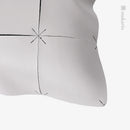 Axyaa Off-White Leather Stitching Cushion Pillow - Nordic Light Luxury Villa Model Console Pillow