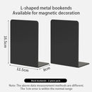 Axyaa White Metal Book Ends: Stylish Book Dividers for Shelves, Home Office