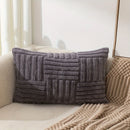 Grey Velvet Snowflake Decor Pillowcase for Sofa Couch Living Room by Axyaa
