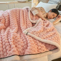 Axyaa Coral Velvet Sofa Blanket Farley