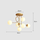 Axyaa Nordic Glass Molecular Pendant Light - Simple Geometry Hanging Lamp