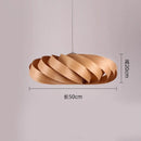 Axyaa Chinese Oak Veneer Hand-woven Wood Chandelier for Bedroom, Study, Dining Room