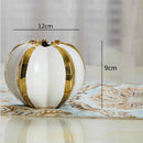 Axyaa Ceramic Pumpkin Petal Vase - Handmade Modern Flower Arrangement Home Decor