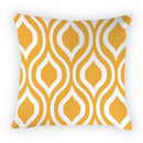 Axyaa Geometric Yellow Print Polyester Cushion Cover - 45x45cm
