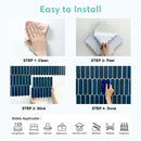 Axyaa Fish Scale Tile Sticker: Self-adhesive Backsplash 30x30cm, Kitchen Bathroom Waterproof