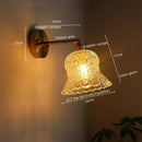 Axyaa Nordic Copper Glass LED Wall Lights Fixture for Balcony Bathroom Bedroom