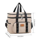 Axyaa Double Layers Tote Cooler Lunch Bag | Large Capacity Travel Picnic Box