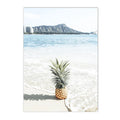 Axyaa Coconut Tree Floral Surfboard Canvas Art Nordic Poster for Living Room