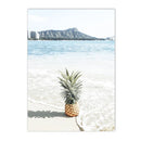 Axyaa Coconut Tree Floral Surfboard Canvas Art Nordic Poster for Living Room