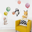 Axyaa Animal Balloon Nursery Wall Sticker Decal for Children's Bedroom Decor