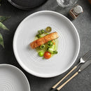 Axyaa Frosted Ceramic Service Plate Set - Restaurant Tableware for Dining and Entertaining