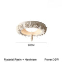 Axyaa French Carved Pendant Luxury Gypsum Hanging Lamp LED Lighting