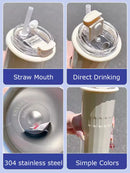 Axyaa Stainless Steel Double Insulation Tumbler with Straw - 500ml