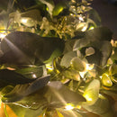 Axyaa LED Eucalyptus Wreath: Greenery Front Door Decor for Indoor/Outdoor
