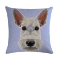 Cartoon Dog Cushion Cover by Axyaa - Linen Pet Pillow for Home Office Sofa Decor
