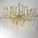 Axyaa Crystal Chandelier: Elegant Bedroom Dining Room LED Lighting