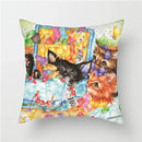 Axyaa Animals Polyester Cushion Cover for Home Sofa Decor - Farm Life Views Pillowcase