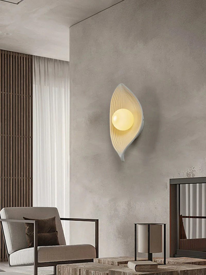 Leaf Resin Wall Sconces LED Lighting for Home Decor by Axya