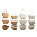 Axyaa 3-Layer Handwoven Wall Hanging Storage Basket - Multiuse Door Storage Pouch