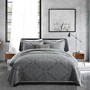 Axyaa King Quilt Set - Microfiber Lightweight Bedspread with Shams