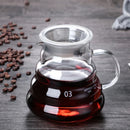 Axyaa Glass Coffee Pot with Lids and Pour Over Espresso Maker