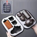 Axyaa Portable Purple Clay Kung Fu Travel Tea Set - Perfect for Outdoor Adventures