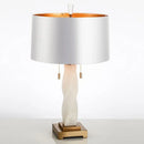 Axyaa Marble Table Lamp: Contemporary Nordic LED Decoration for Living Room or Bedroom