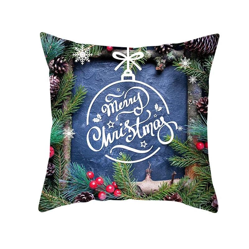 Axyaa Christmas Tree Print Pillow Case - 45x45cm