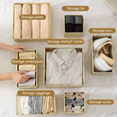 Axyaa Underwear Drawer Organizers Set of 3 - Foldable Storage Box for Wardrobe