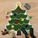 Axyaa Christmas Tree Mat Anti-Slip Imitation Cashmere Carpet
