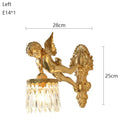 Axyaa Copper Angel Crystal Wall Lamp - French Vintage Style Lighting