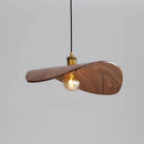 Axyaa Walnut LED Pendant Lamp Minimalist Chandelier