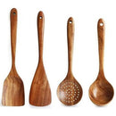 Axyaa Wooden Kitchen Utensil Set with Storage Bucket
