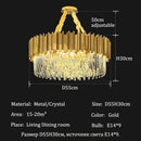 Axyaa Luxury Crystal Ceiling Chandelier - Elegant Pendant Lighting for Home Decor