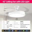 Axyaa Modern LED Ceiling Fan Light Chandelier for Bedroom Living Room Decor