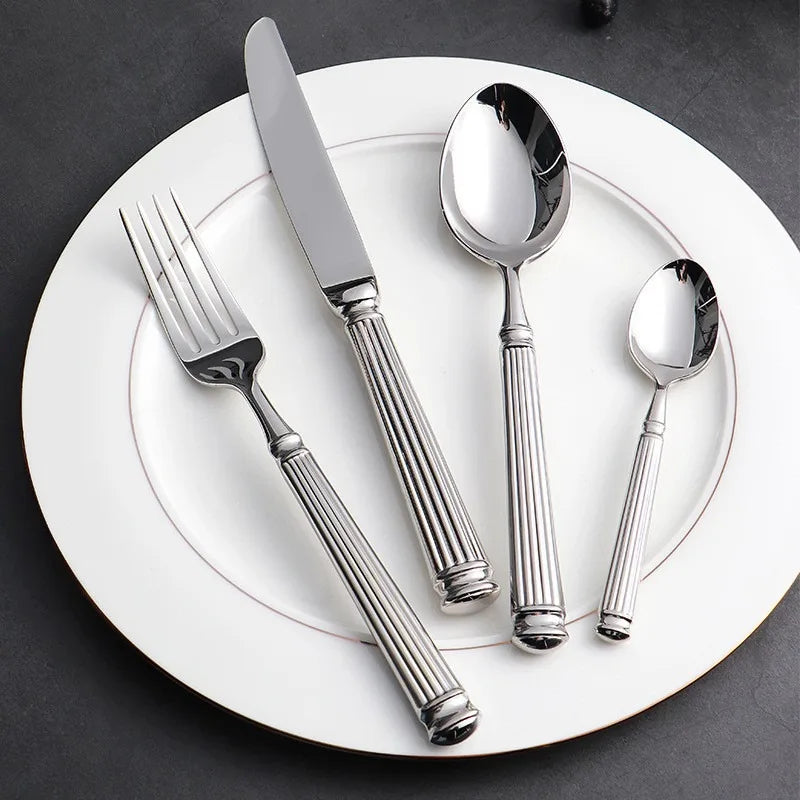 Axyaa Stainless Steel Cutlery Set for Western Dining