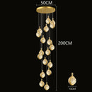 Axyaa Crystal Chandelier Stair Pendant Lamp Living Room Interior Lighting