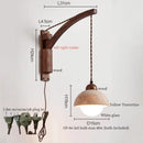 Axyaa Wabi Sabi LED Wall Sconce Yellow Travertine Swing Arm Vintage Room Lights
