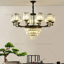 Axyaa Luxury Crystal Chandelier: Modern Duplex Main Lighting for High-Grade Living Room