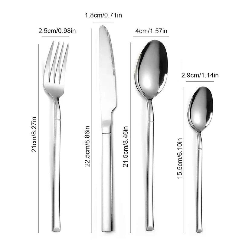 Axyaa Stainless Steel Cutlery Set - Perfect for Dinner Parties and Restaurants