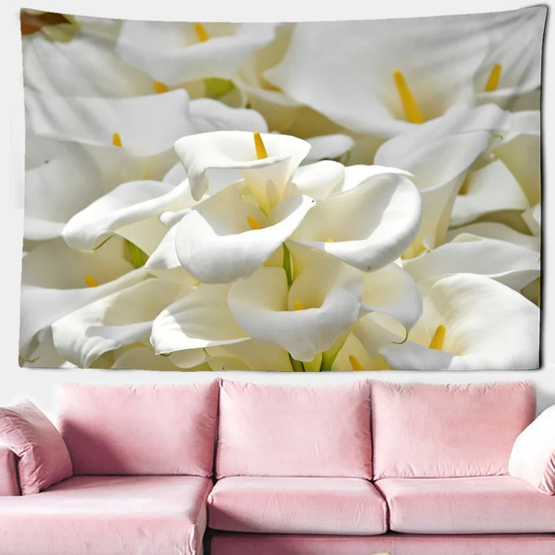 Rose Mandala Tapestry Wall Art Aesthetics by Axyaa