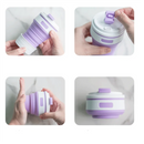 Axyaa Silicone Travel Cup: Portable Folding Water Cup for Outdoor Camping & Sports