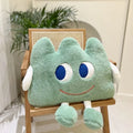 Axyaa Green Beauty Face Grass Cushion Car Pillow