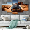 Ford Mustang GT Car Canvas Art Print by Axyaa - Modern Home Decor Poster Painting